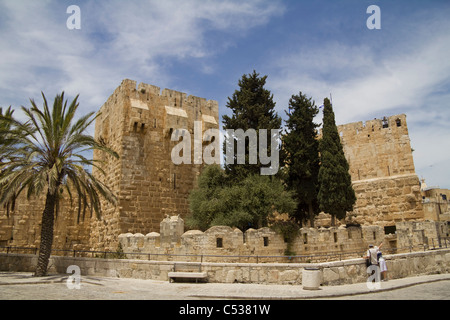 König David Museum Wänden Altstadt Jerusalem Israel Stockfoto