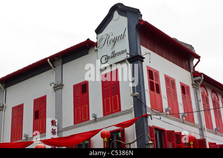 Singapurs Chinatown ist eine lebendige Architektur Einkaufsviertel bei Einwohnern und Touristen in Singapur Stockfoto