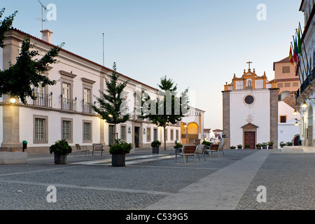 Gebäude Rathausplatz, Evora, Portugal, Europa Stockfoto