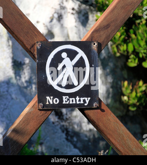 Kein Eintrag für ein Tor am Cape Point. Stockfoto