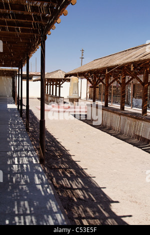 Verlassene Nitrat Stadt Humberstone, Geisterstadt, Chile, Südamerika Stockfoto