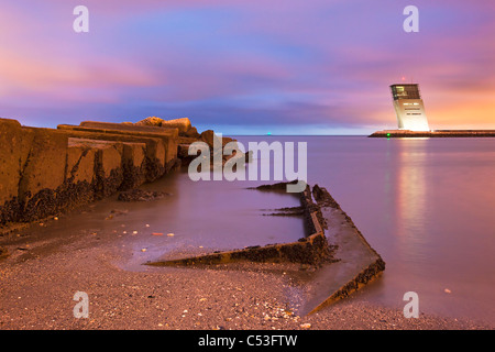 Seeverkehr Kontrollturm, Oeiras, Lissabon, Portugal, Europa Stockfoto