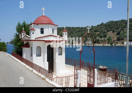 Fischers Kapelle, Vathi, Meganisi, Ionische, Griechenland Stockfoto