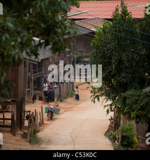 Typische Szene in einem Dorf, Thailand Stockfoto