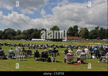 Sussex-Spiel gegen Warwickshire im malerischen Arundel Castle Cricket ground West Sussex UK Stockfoto