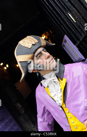 William Brodie Mannequin außerhalb der Deacon Brodie Taverne A Business On High Street die Royal Mile Edinburgh Schottland Stockfoto