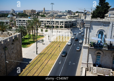 Stadtansicht von Jerusalem vom Dach des Hotel Notre Dame Stockfoto