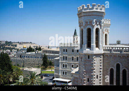 Stadtansicht von Jerusalem vom Dach des Hotel Notre Dame Stockfoto