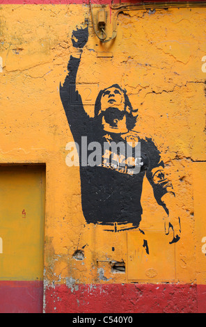 A.S. Roma Fußball-Teamspieler Francesco Totti Graffiti in Rom, Italien Stockfoto