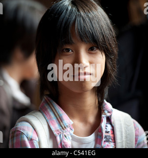 Bildnis eines Knaben im Todaiji Tempel, Nara, Japan Stockfoto