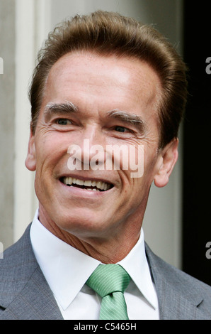 US-amerikanischer Schauspieler Bodybuilder und Ex-Gouverneur von Kalifornien Arnold Schwarzenegger. Bild von James Boardman. Stockfoto