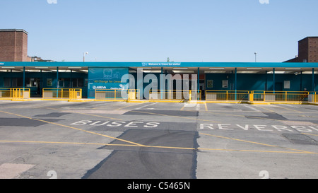 Herzlich Willkommen Sie in Crewe Busbahnhof in Cheshire UK Stockfoto
