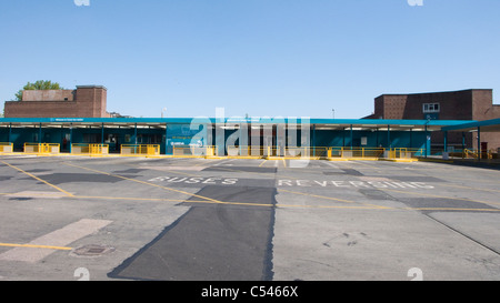 Herzlich Willkommen Sie in Crewe Busbahnhof in Cheshire UK Stockfoto