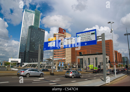 Posthumalaan Straße Kop van Zuid Bezirk Rotterdam der Provinz Süd-Holland Niederlande-Europa Stockfoto