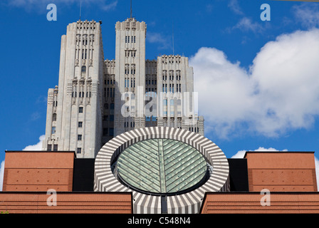 Museum of Modern Art, SFMOMA, Financial District Türme, Stadt von San Francisco, California, Vereinigte Staaten von Amerika, USA Stockfoto