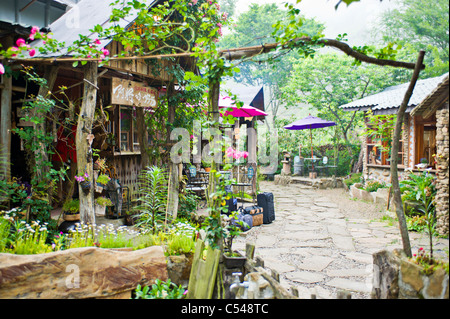 A-Jiangs Guest House, Alishan Nationalpark landschaftlich reizvollen Gegend, Chiayi, Taiwan Stockfoto