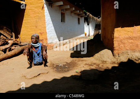 Gadba Stammes-Leute im indischen Bundesstaat Orissa. Stockfoto