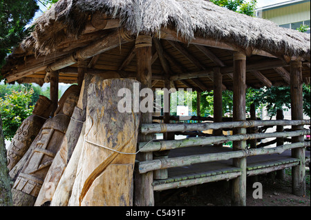 Tsou Stamm Dorfversammlung Pavillon, Alishan National Park Scenic Area, Chiayi, Taiwan Stockfoto