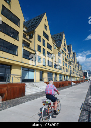 Modernen Rheinauhafen Immobilienentwicklung entlang Rhein-Ufer in Köln Stockfoto