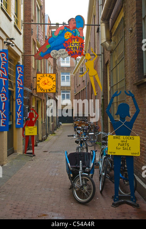 Fahrrad Verleih Amsterdam Niederlande-Europa Stockfoto