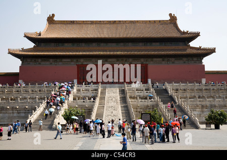 Der Nordseite der Halle Erhaltung / bewahrt – Bao er Dian – innere Harmonie der verbotenen Stadt in Peking, China. Stockfoto