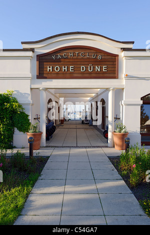 Eingang der Hohe Duene Yachting und Spa Resort, first class Hotels, maritime, Lifestyle, Ostsee, Rostock-Warnemünde dist Stockfoto