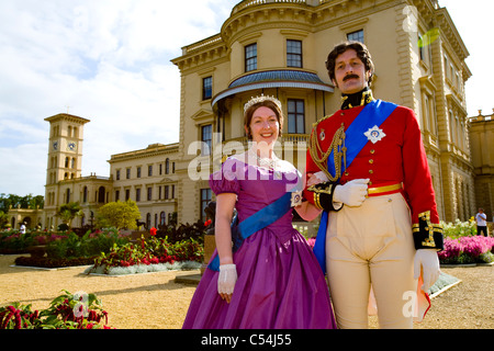 Young, Königin Victoria, Prinz Albert, Family Fun Day Out, Osborne House, Osten, Cowes, Isle of Wight, England, UK, Stockfoto