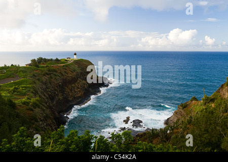 Kilauea Point Leuchtturm am Kilauea National Wildlife Refuge; Kauai, Hawaii Stockfoto