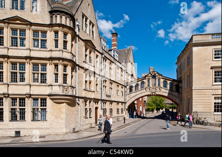 Hertford Brücke aus Catte Street, Oxford, Oxfordshire, Vereinigtes Königreich Stockfoto