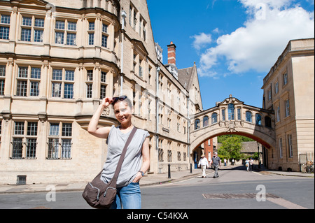 Hertford Brücke aus Catte Street, Oxford, Oxfordshire, Vereinigtes Königreich Stockfoto