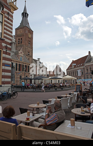 Straßencafés in Hattem Stockfoto