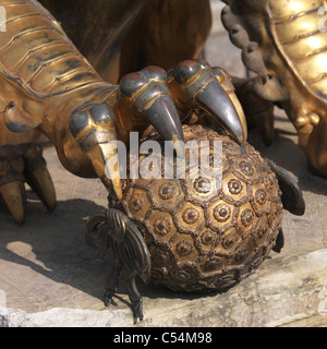 Chinesische Wächter Löwe in der verbotenen Stadt, Peking, China Stockfoto