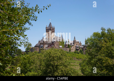 Kaiserburg Cochem (Reichsburg), Wahrzeichen von Cochem, Mosel, Rheinland-Pfalz, Deutschland, Europa Stockfoto