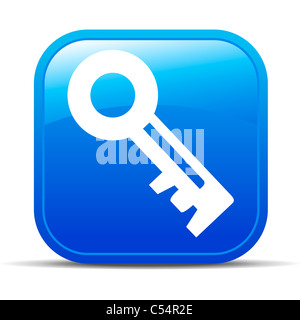 Schlüssel-Internet-Button Icon Stockfoto