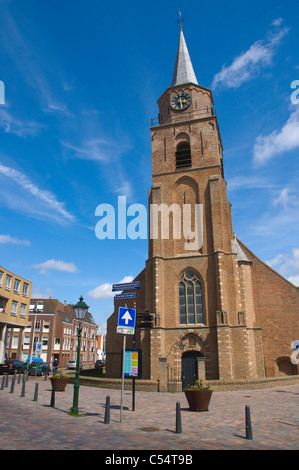 Oude Kerk Kirche entlang Kaizerstraat Straße Scheveningen Bezirk den Haag Provinz Süd-Holland Niederlande-Europa Stockfoto