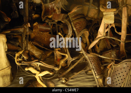 Anzeige des Gefangenen künstliche Gliedmaßen, Auschwitz I, Auschwitz, Polen. Stockfoto