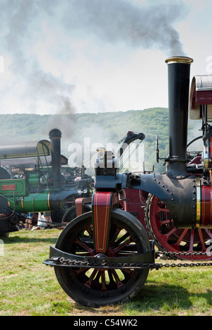 1936 Fowler Dampf angetrieben Straßenwalze "Hermes" bei Wiston Steam Rally, West Sussex Stockfoto