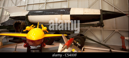 Deutsch V2 fliegende Bombe im Museum Cosford, Shropshire, England. Stockfoto