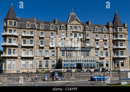 Das Grandhotel Atlantic auf Weston Super Mare direkt am Meer Stockfoto