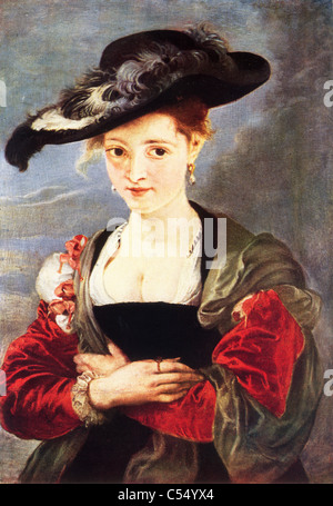 Sir Peter Paul Rubens: Portrait of Susanne Fourment ("Le Chapeau de Paille") ca. 1625. Öl auf Holz Stockfoto