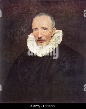 Porträt von Cornelius Van Der Geest von Sir Anthony Van Dyck; Späten flämischen Schule; Öl auf Holz Stockfoto