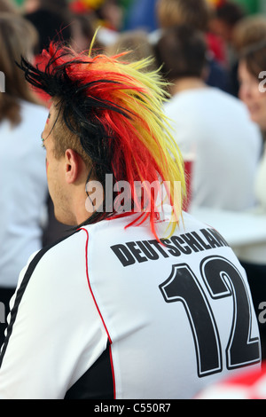 Fan von der deutschen Fußball-Nationalmannschaft Stockfoto