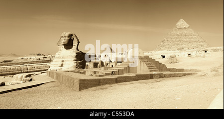 Ägypten, Kairo, Gizeh, die große Sphinx, UNESCO-Weltkulturerbe Stockfoto