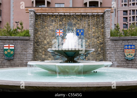 Kanada, British Columbia, Vancouver Island, Victoria, Brunnen im Bund Garden Court Stockfoto