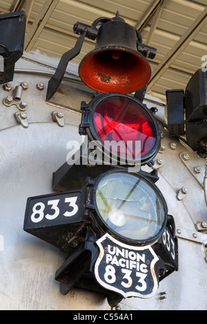 Dampflok in einem Eisenbahnmuseum, Eccles Rail Center, Union Station, Ogden, Utah, USA Stockfoto