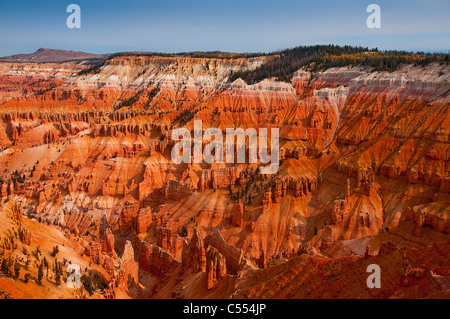 Cedar Breaks National Park, Utah Ansicht des Amphitheaters vom obersten Punkt. Stockfoto