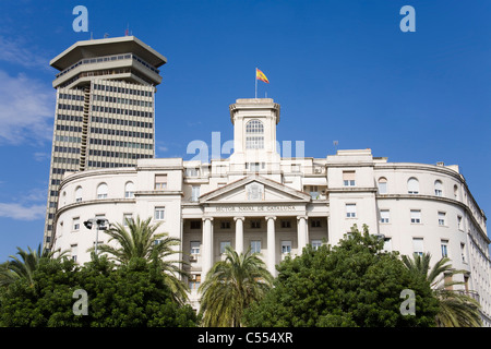 Fassade des ein Regierungsgebäude, Sektor Naval De Catalunya, La Rambla, Barcelona, Katalonien, Spanien Stockfoto