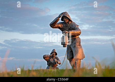 Die Niederlande, Ballum, Ameland Insel, gehört zum Wadden Sea Islands. UNESCO-Weltkulturerbe. Die Statue. Stockfoto