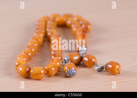 Islamische Gebet Perlen tasbih Stockfoto