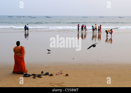 Strand in Puri im indischen Bundesstaat Orissa. Stockfoto